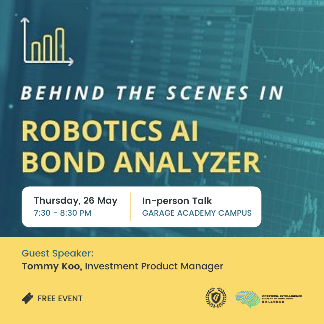 Hong Kong AI Society Robotics AI Bond Analyzer Event at Garage Society