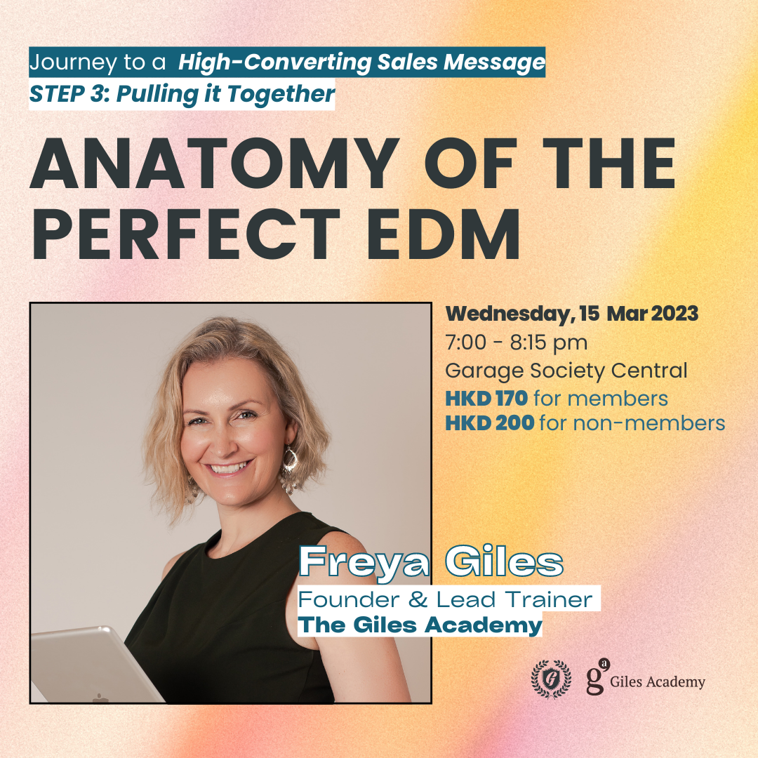 Journey To A High Converting Sales Message Pulling It Together Writing The Perfect EDM Giles Academy Garage Academy Copywriting Course Freya Giles