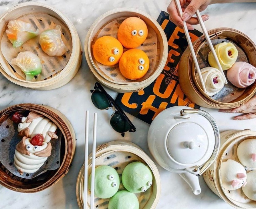 yum cha hong kong central dim sum flat lay